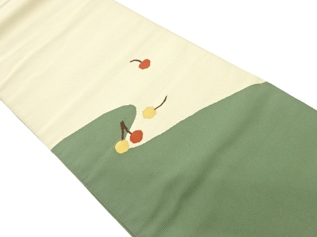 JAPANESE NAGOYA OBI / WOVEN CHERRY